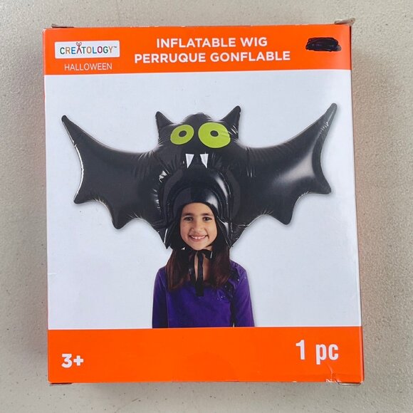 Createilogy Other - Halloween Costume Inflatable Bat Wig Ties Under Chin Ages 3+ Kids Boys Girls